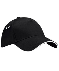 Beechfield Ultimate 5-panel Cap - Sandwich Peak - Black/White