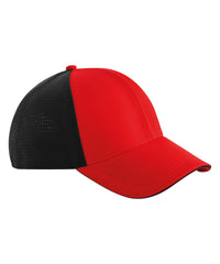 Beechfield Club Cap - Red/Black