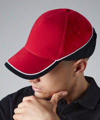 Beechfield Teamwear Competition Cap - Black/Classic Red