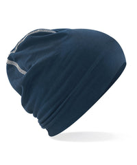 Beechfield Hemsedal Cotton Beanie - French Navy/White