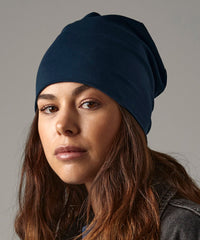 Beechfield Hemsedal Cotton Slouch Beanie - Black