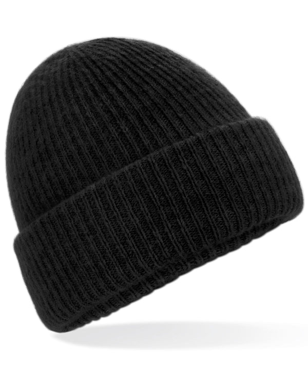 Beechfield Cosy Ribbed Beanie - Black Marl