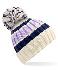 Beechfield Hygge Striped Beanie - Blueberry Cheesecake
