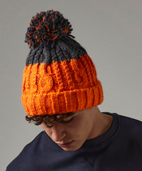 Beechfield Apres Beanie - Azure Blue/Oxford Navy
