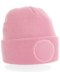 Beechfield Circular Patch Beanie - Dusky Pink