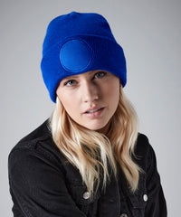 Beechfield Circular Patch Beanie - Black