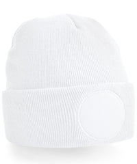 Beechfield Circular Patch Beanie - White