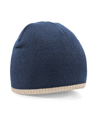 Beechfield Two-tone Pull-on Beanie - Black/Stone