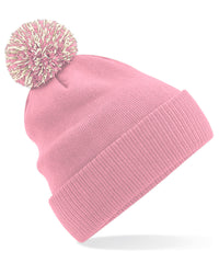 Beechfield Snowstar® Beanie - Dusky Pink/Off White