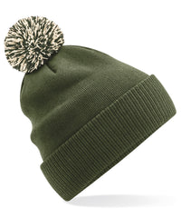 Beechfield Snowstar® Beanie - Olive Green/Oatmeal