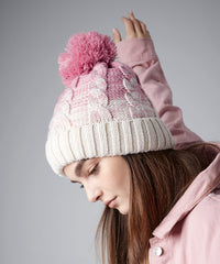 Beechfield Ombré Beanie - Black/Light Grey