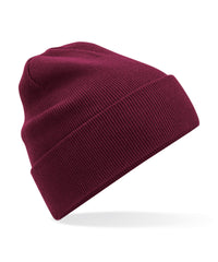 Beechfield Organic Cotton Original Cuffed Beanie - Burgundy