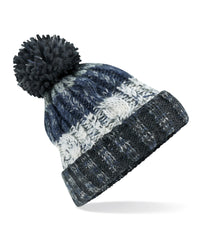 Beechfield Corkscrew Pom Pom Beanie - Arctic Dawn