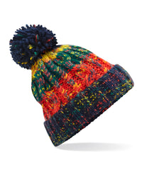 Beechfield Corkscrew Pom Pom Beanie - Crackling Campfire