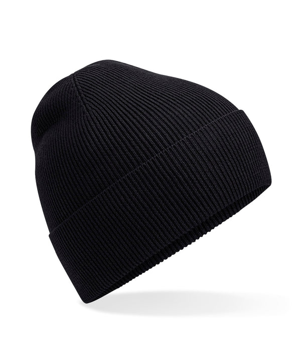 Beechfield Organic Cotton Fine Knit Beanie - Black