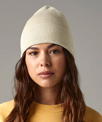 Beechfield Organic Cotton Fine Knit Beanie - Black