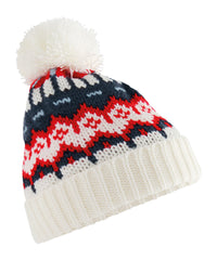 Beechfield Retro Ski Beanie - White Out