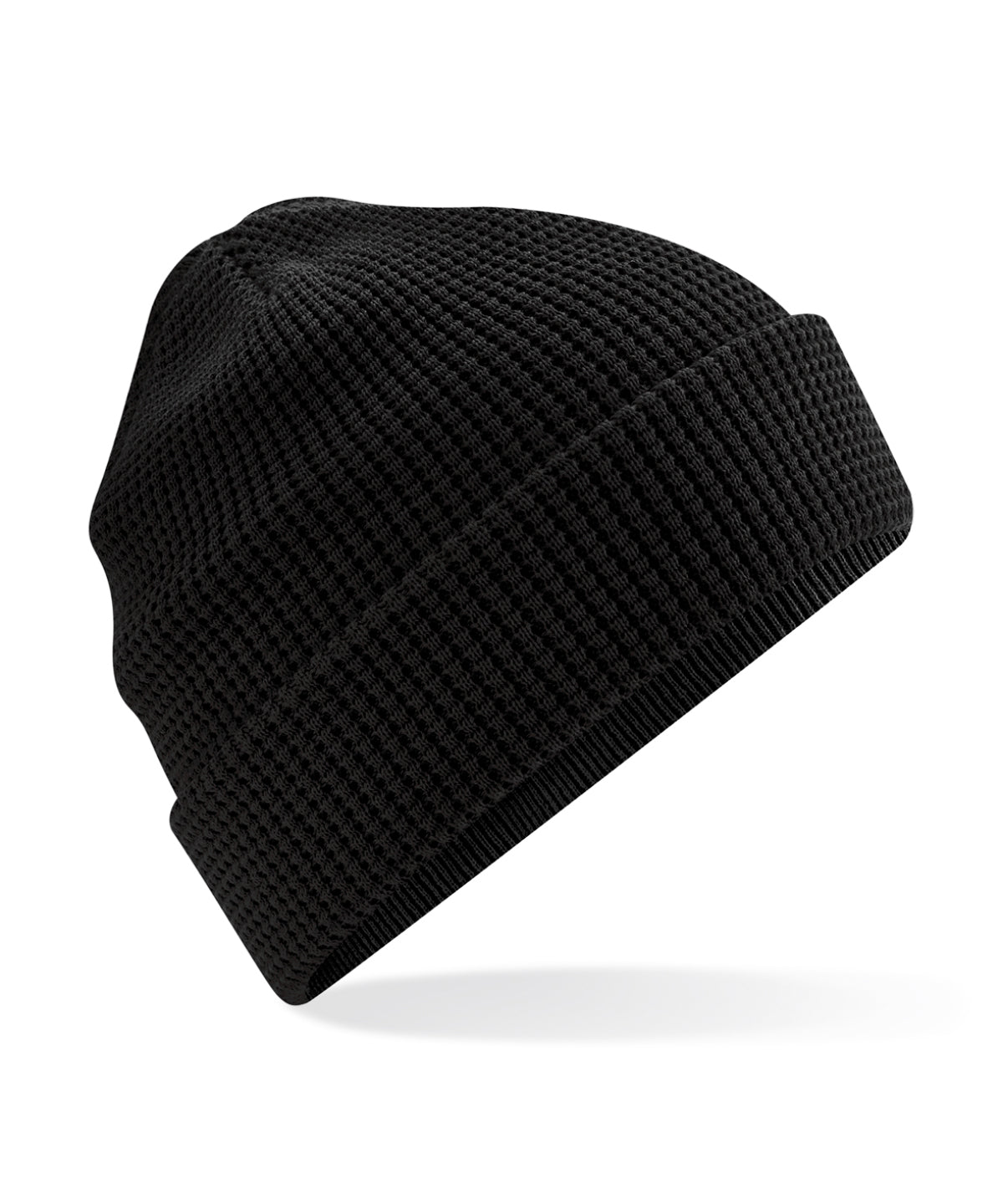 Beechfield Organic Cotton Waffle Beanie - Black