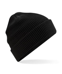 Beechfield Organic Cotton Waffle Beanie - Black