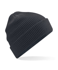 Beechfield Organic Cotton Waffle Beanie - Graphite Grey