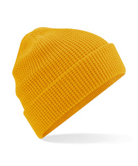 Beechfield Organic Cotton Waffle Beanie - Mustard