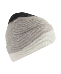 Beechfield Soft Wave Beanie - Black/Light Grey/Soft White