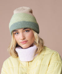 Beechfield Soft Wave Beanie - Almond/ Pistachio/ Dusty Green