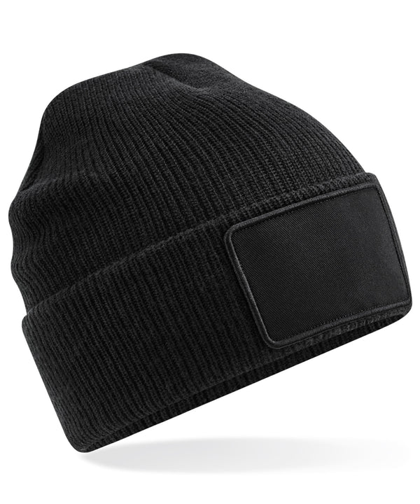 Beechfield Removable Patch Thinsulate™ Beanie - Black