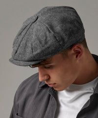 Beechfield Heritage Baker Boy Cap - Charcoal Herringbone