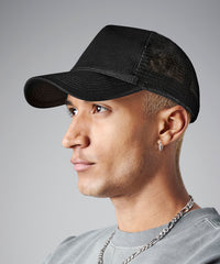 Beechfield Microknit Snapback Trucker - Black