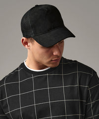 Beechfield Suede Snapback Trucker - Black