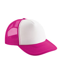 Beechfield Vintage Snapback Trucker - Fuchsia/White