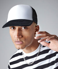 Beechfield Vintage Snapback Trucker - Black/Black