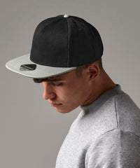 Beechfield Original Flat Peak Snapback - Black/Black