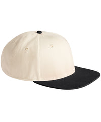 Beechfield Contrast Flat Peak 6-panel Cap - Natural/Black