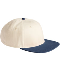 Beechfield Contrast Flat Peak 6-panel Cap - Natural/Navy