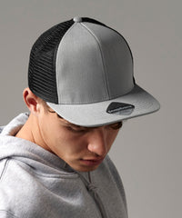 Beechfield Original Flat Peak 6-panel Trucker - Black/Black