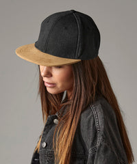 Beechfield Suede Peak Snapback - Denim Blue