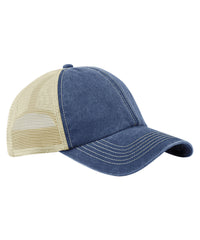 Beechfield 6-panel Vintage Trucker - Vintage Denim/Stone