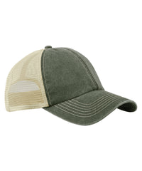 Beechfield 6-panel Vintage Trucker - Vintage Olive/Stone