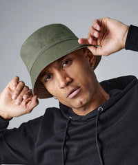 Beechfield Reversible Bucket Hat - Black/Light Grey