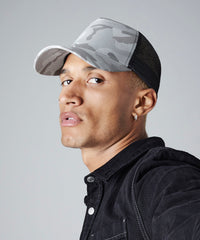 Beechfield Camo Snapback Trucker - Arctic Camo