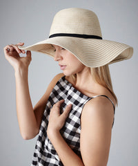Beechfield Marbella Wide-brimmed Sun Hat - Natural