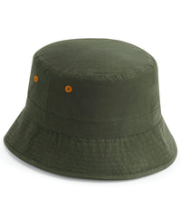 Beechfield Recycled Polyester Bucket Hat - Olive Green