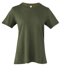 Bella Canvas Women's Relaxed Jersey Short Sleeve Tee - Military Green