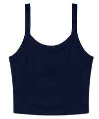 Bella Canvas Women’s Micro Rib Spaghetti Strap Tank - Solid Navy Blend