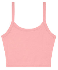 Bella Canvas Women’s Micro Rib Spaghetti Strap Tank - Solid Pink Blend