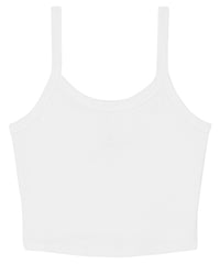 Bella Canvas Women’s Micro Rib Spaghetti Strap Tank - Solid White Blend
