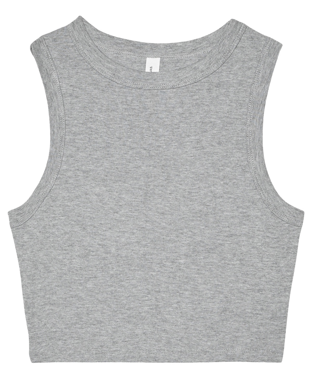 Bella Canvas Women’s Micro Rib Muscle Crop Tank - Athletic Heather