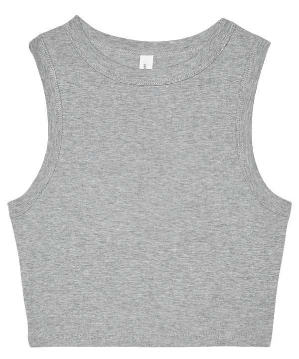 Bella Canvas Women’s Micro Rib Muscle Crop Tank - Athletic Heather